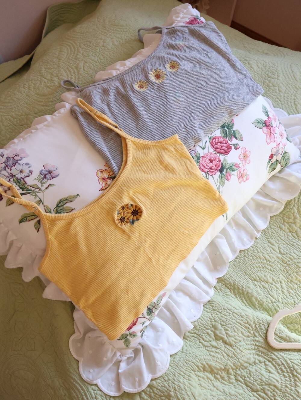 2 Embroidered Crop Tops